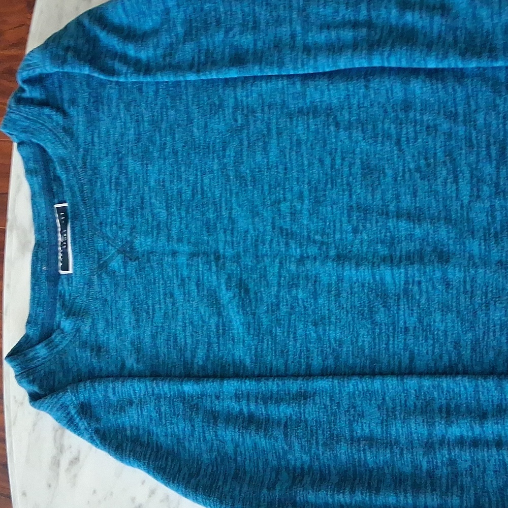 Blue Long Sleeve Karen Scott SportTop.  Size L.  Length 25 1/2 Inches.